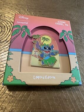 Disney Lilo & Stitch Hula Stitch Sliding Enamel Pin Limited Edition of 1000